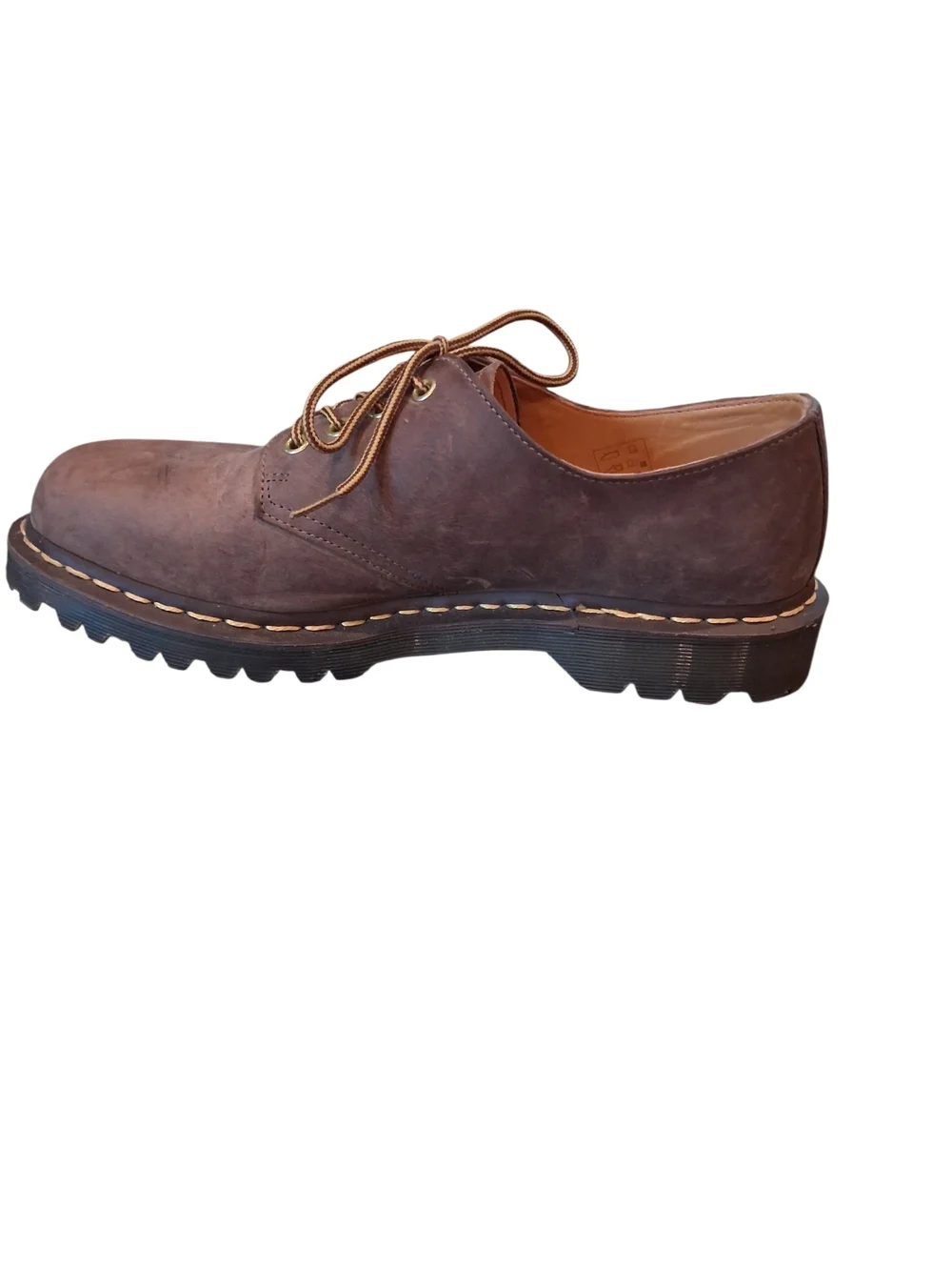 Doc Marten Brown Leather Lace-Up 1561 Shoes Size 12